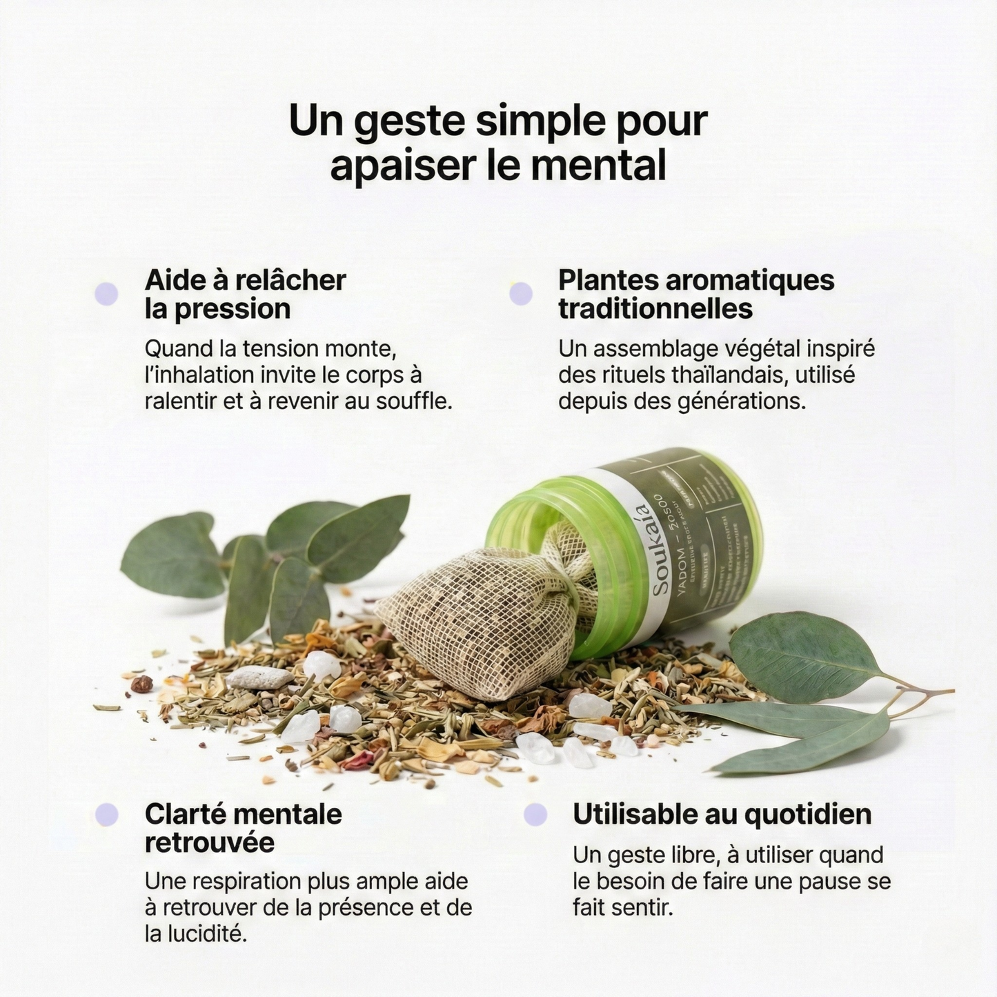 Inhalateur Naturel YADOM – Anti-Stress